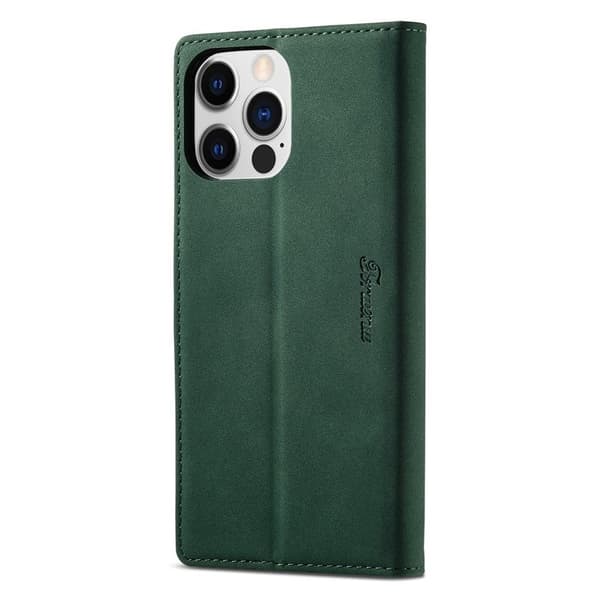 FORWENW F1 Series iPhone 15 Pro Max Plånboksfodral Konstläder - Grön