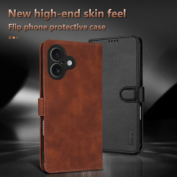 AZNS iPhone 17 Plånboksfodral Konstläder - Blå