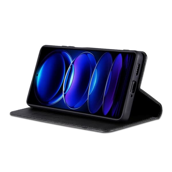 AZNS Samsung Galaxy A06 Plånboksfodral Konstläder - Svart