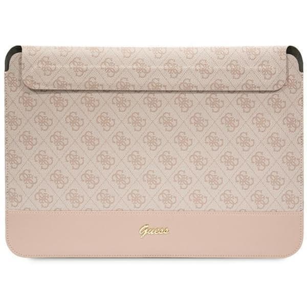 Guess Datorfodral 14" Stripe Metall Logo - Rosa