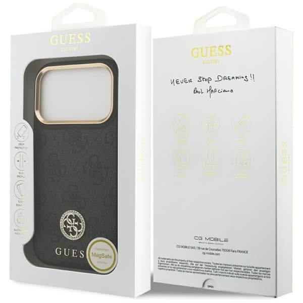 Guess Mobilskal till iPhone 17 Pro Max Magsafe Strass Logo - Svart Svart