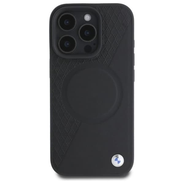 BMW Mobilskal till iPhone 16 Pro Max MagSafe Half Textured och Circle Black