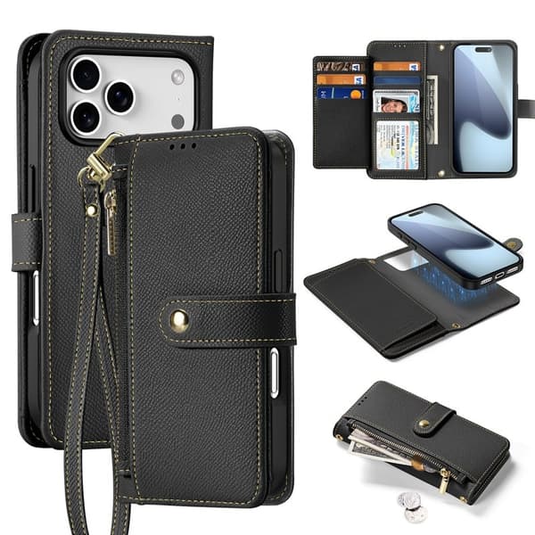 DUX DUCIS iPhone 17 Pro Plånboksfodral Lawa Svart