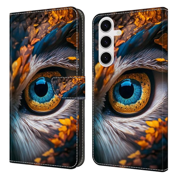 Plånboksfodral för Samsung Galaxy S26 Konstläder Flip Ställ - Blå ögon