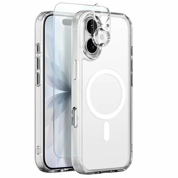 NORTHJO 3-in-1 iPhone Air Magsafe -puhelinkotelo, näytönsuoja ja linssisuoja Transparent