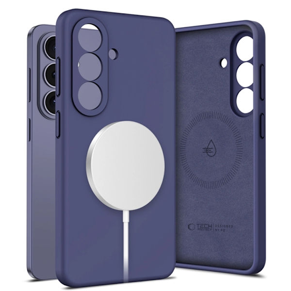 Tech-Protect Mobilskal För Galaxy S26 Magsafe Silikon - Cobalt Violet Blå