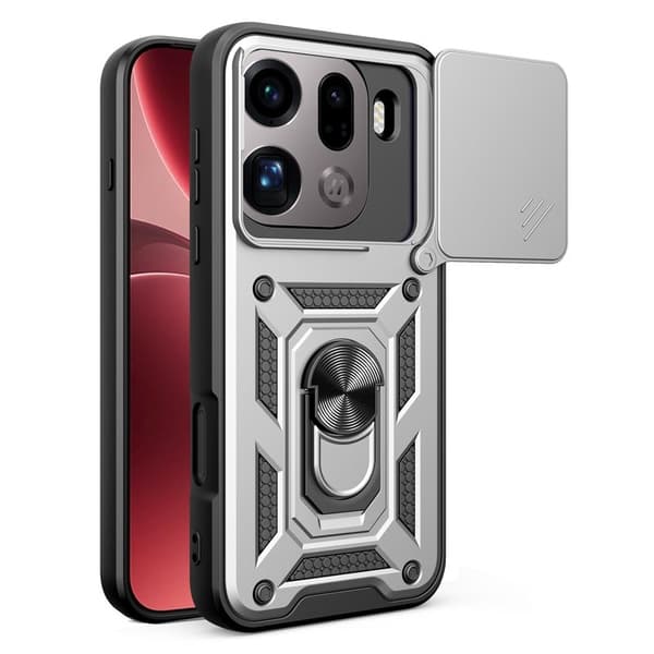 Mobilskal till Oppo Find X9 Pro 5G Kickstand Plast - Silver