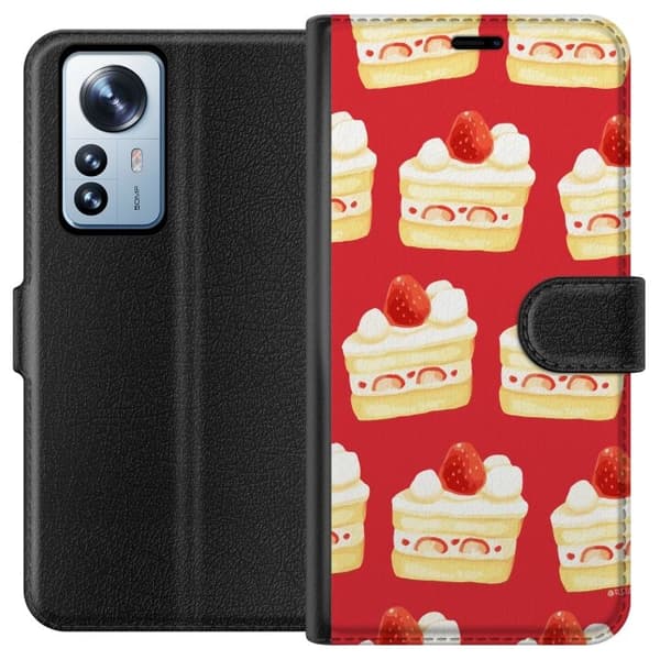 Plånboksfodral till Xiaomi 12 Pro med Tårta