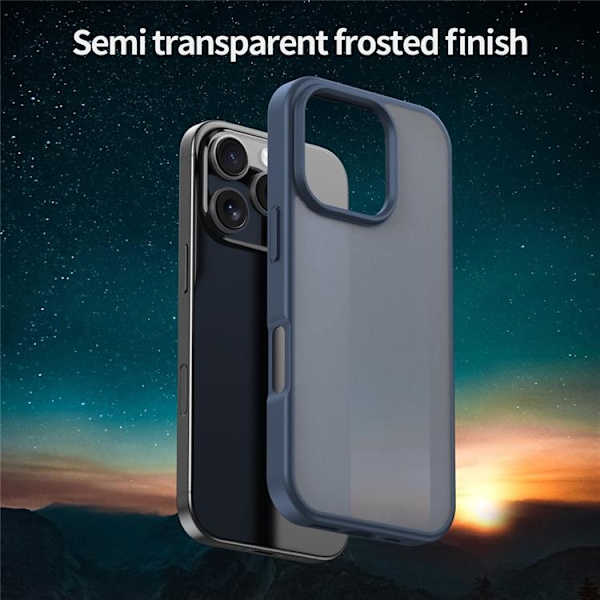 Mobilskal till iPhone 16 Pro Max Skin Touch Matte - Blå Blå