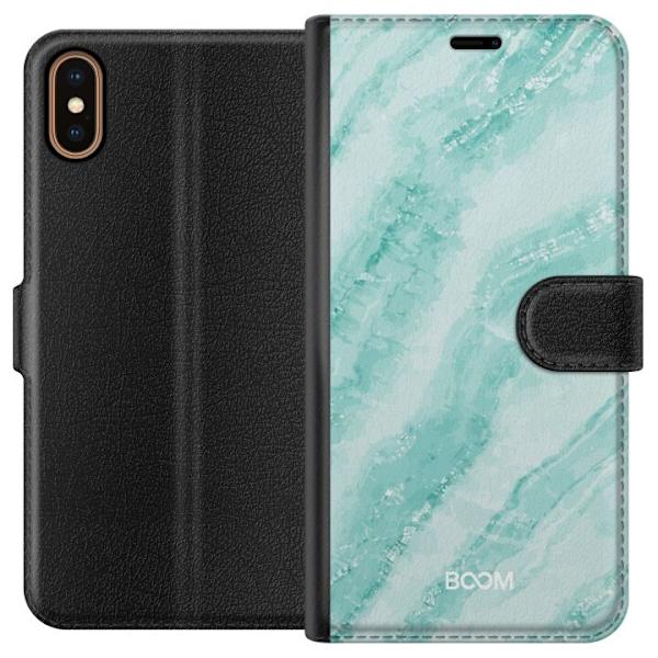 Plånboksfodral till Apple iPhone X med Mint Marble