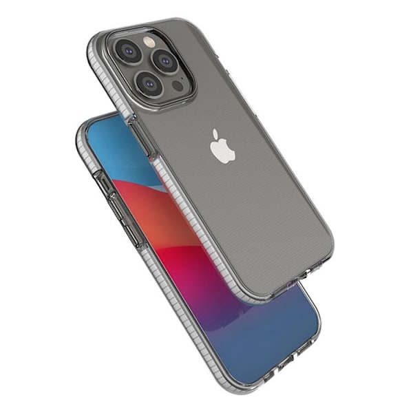 iPhone 14 Pro Skal Spring Silicone med Ram - Ljusblå Blå