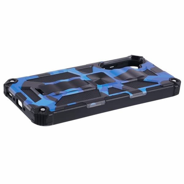 Mobilskal för Samsung Galaxy S26 Plus Kickstand PC + TPU - Kamouflage Blå