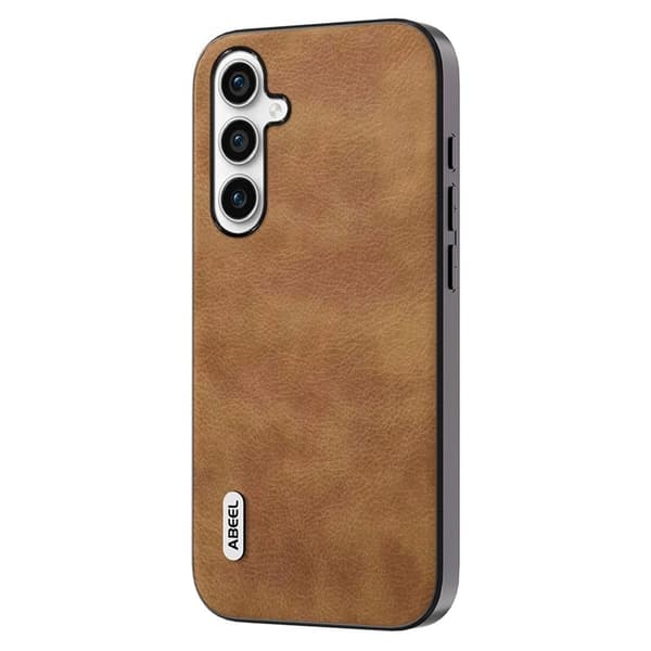 ABEEL Mobilskal till Samsung Galaxy S23 FE PU Läder Retro Brun
