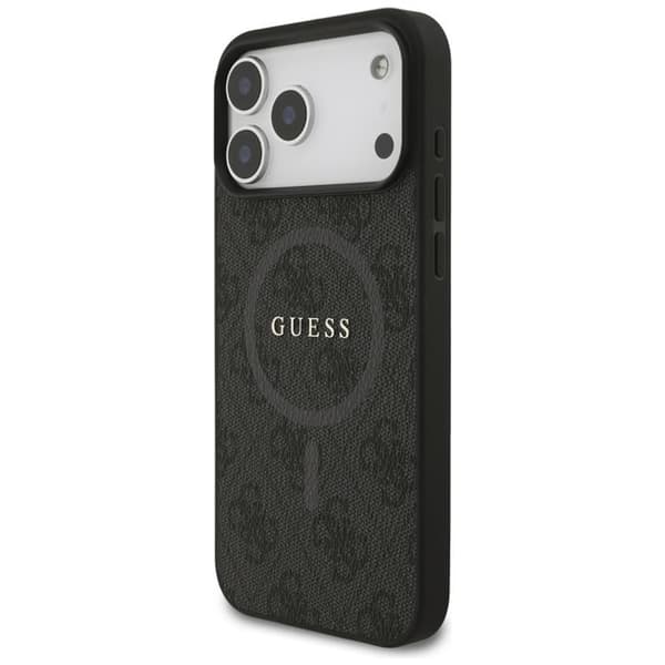 Guess telefontaske til iPhone 17 Pro Max MagSafe 4G Ring Classic Logo - Sort Svart