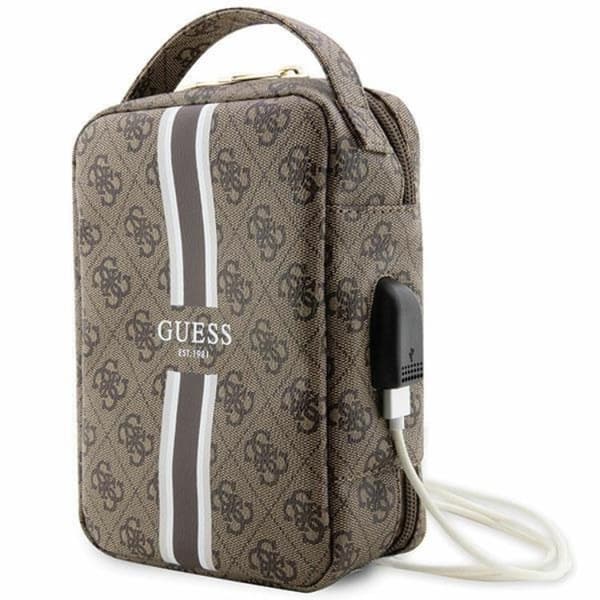 Guess Organizerväska Printed Stripes - Brun Brun