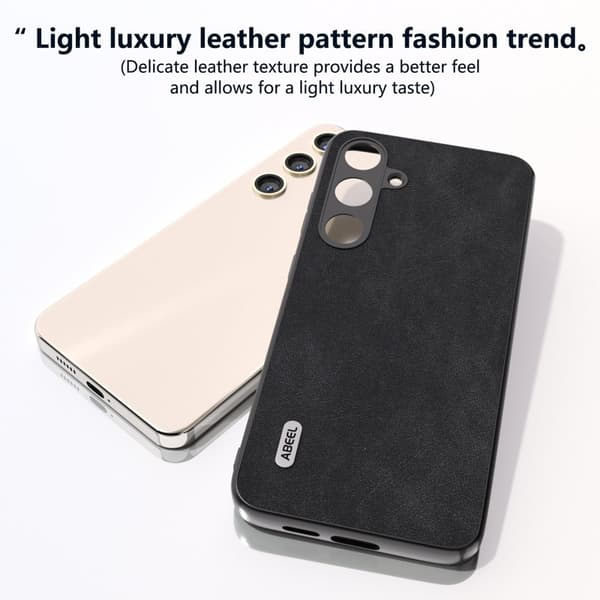 ABEEL Mobilskal till Samsung Galaxy S24 Scratch-proof PU Läder Svart