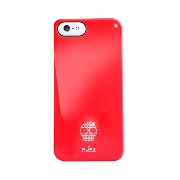 Puro Skull Skal till Apple iPhone 5/5S/SE  - (Röd) Red