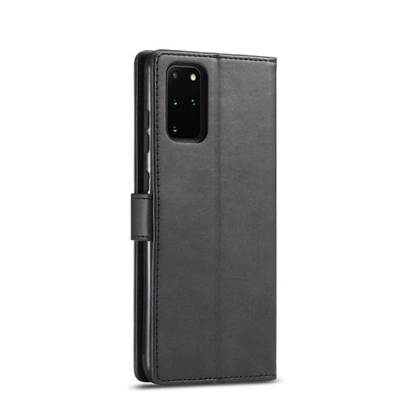 LC.IMEEKE Leather Stand Plånboksfodral för Samsung Galaxy S20 Plus - Svart
