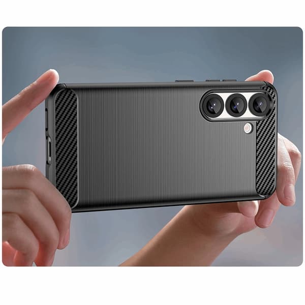 Mobilskal till Galaxy S25 Plus Carbon Flexible - Svart Black