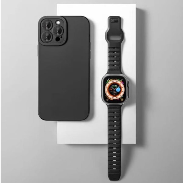 Apple Watch 4/5/6/7/8/SE (38/40/41mm) Rugged Band Svart Svart
