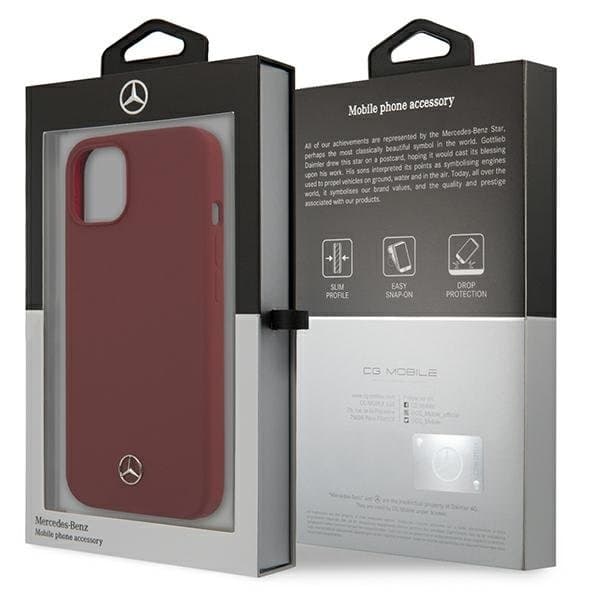Mercedes Silicone Line Skal iPhone 13 - Punainen Red