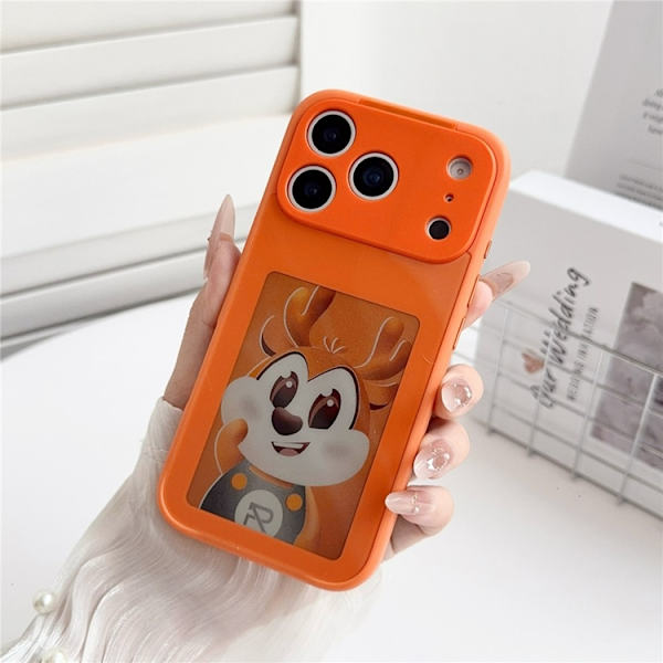 Mobilskal till iPhone 17 Pro Max NFC DIY Customized HD Smart E-Ink - Orange Orange