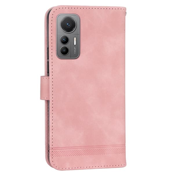 DIERFENG DF-03 Plånboksfodral för Xiaomi 12 Lite 5G Konstläder - Rosa