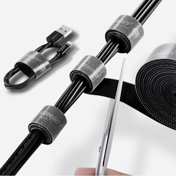 Ugreen Velcro Straps Organizing Kabels 5m - Svart