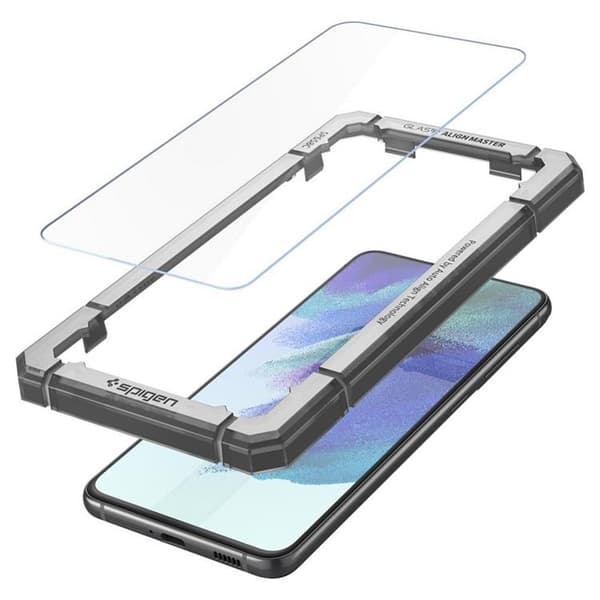 Spigen 2-Pack Alm Glas.Tr Härdat Glas Skärmskydd Galaxy S21 FE Transparent