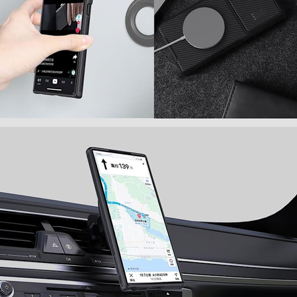 Nillkin Galaxy S23 Ultra Mobilskal Magsafe CamShield S - Svart Svart