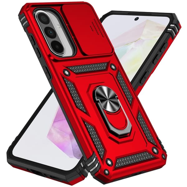 Mobilskal till Galaxy A36/A56 Kickstand PC + TPU - Röd Röd