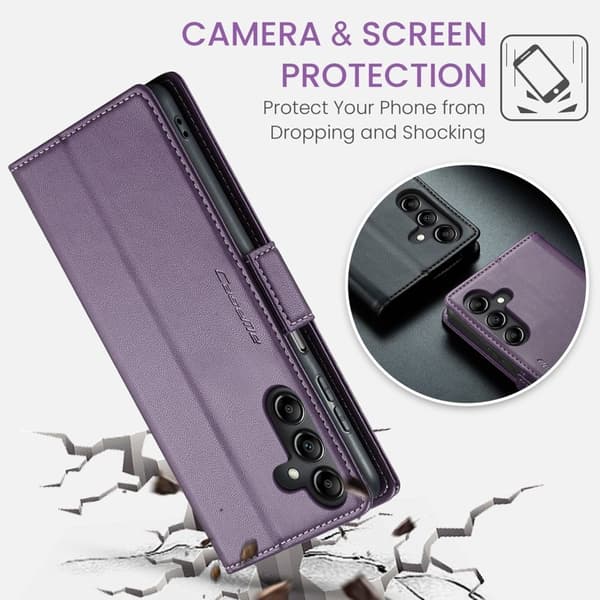 CASEME Plånboksfodral Konstläder för Samsung Galaxy A14 5G - Lila