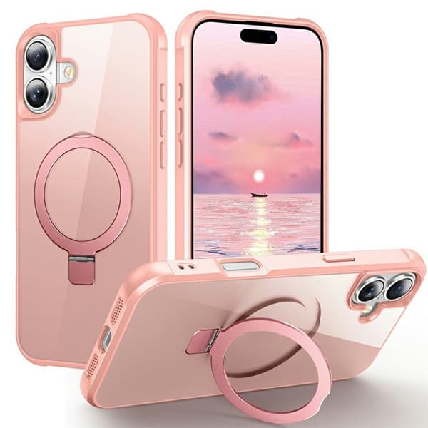 Mobilskal till iPhone 17 MagSafe TPU+PC Kickstand - Rosa Rosa
