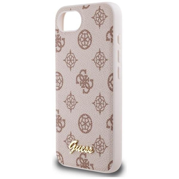 Guess Mobilskal till iPhone 16e MagSafe Peony Script Logo - Brun Brun