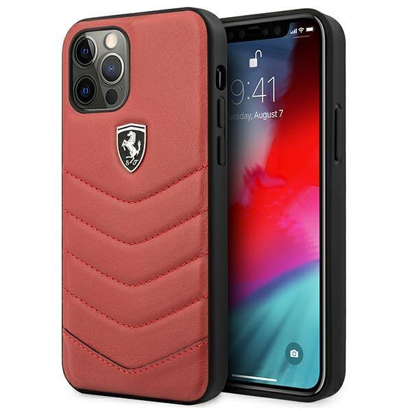 Ferrari Skal iPhone 12 & 12 Pro Off Track Quilted - Röd Röd