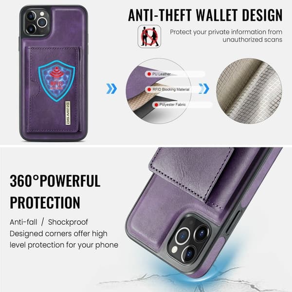 DG.MING M6 Series Mobilskal till iPhone 11 Pro Magnetiskt Lila