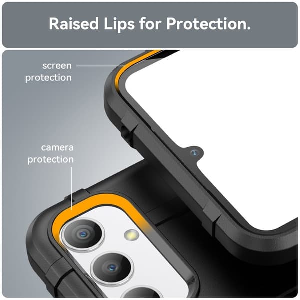 Mobilskal till Galaxy A23 5G/4G Rugged Square Grid - Svart Svart
