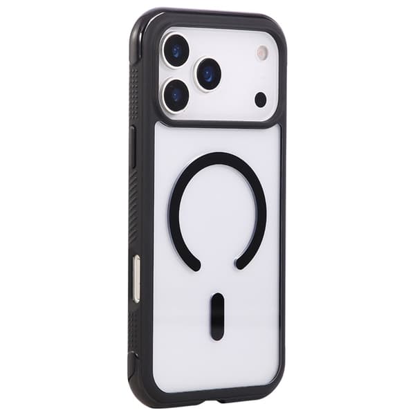 Mobilskal till iPhone 17 Pro Max MagSafe TPU+PC Transparent - Svart Svart