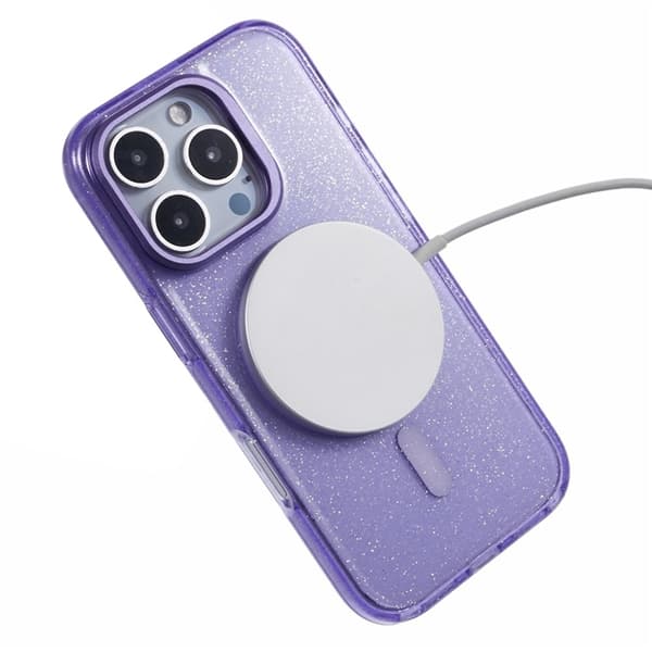 KIGC Mobilskal till iPhone 16 Pro MagSafe Epoxy Kickstand - Lila Lila