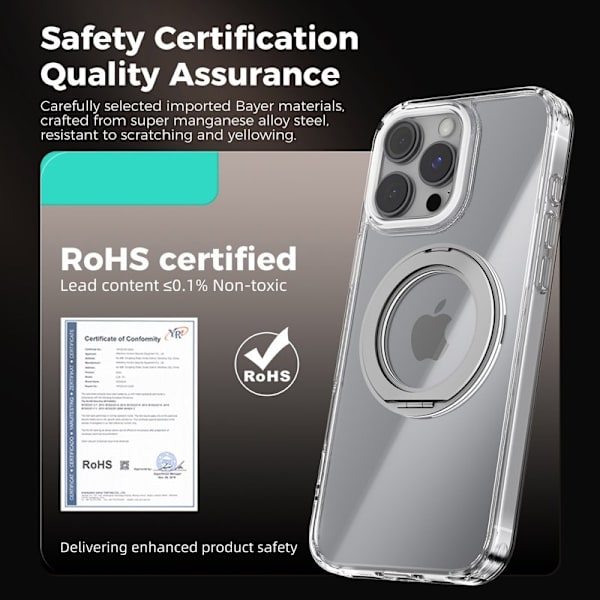 ABEEL Q-LUCK Mobilskal till iPhone 16 Pro Max Shockproof Blå