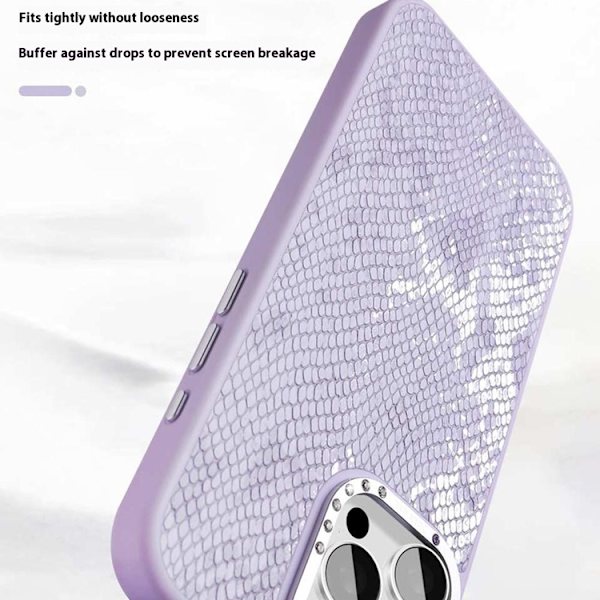 JAUCASE Mobilskal till iPhone 16 Pro Magafe Snake Texture - Vit Vit