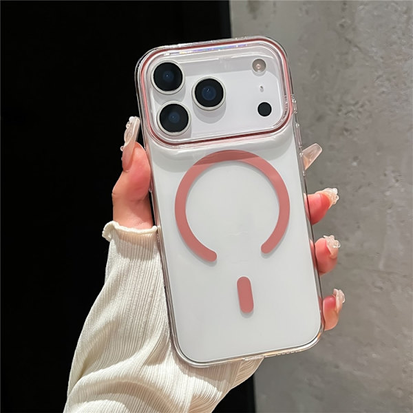 Mobilskal till iPhone 17 Pro MagSafe TPU + PC - Rosa Rosa