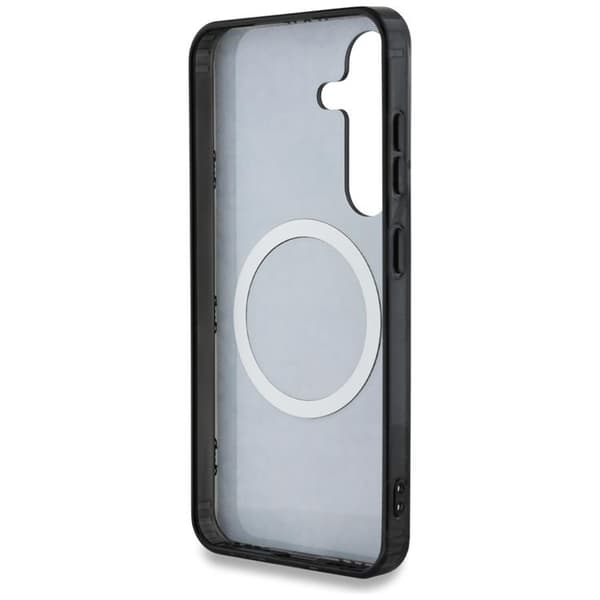 Guess Telefontaske til Galaxy S25 MagSafe Guld Galvaniseret Peony - Sort Black