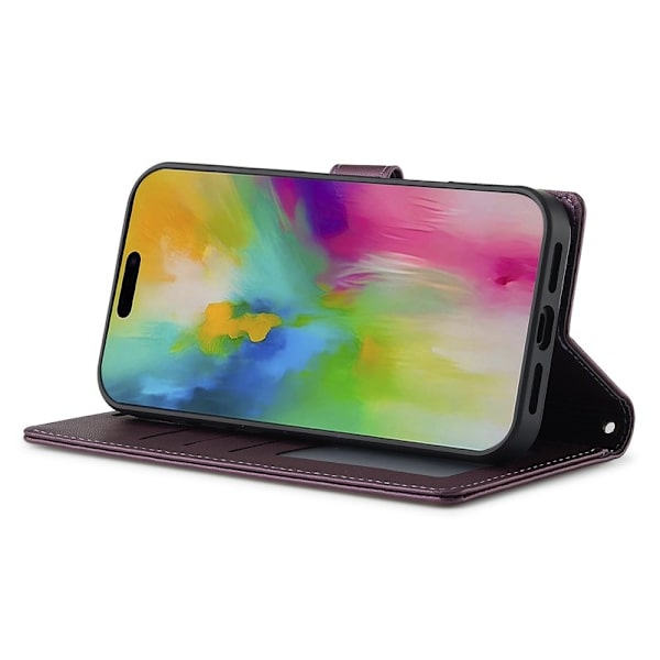LC.IMEEKE L2 Series iPhone 16 Pro Max Plånboksfodral Konstläder - Brun