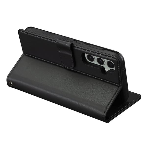 LC.IMEEKE L2 Series Samsung Galaxy S23 FE Plånboksfodral Konstläder - Svart