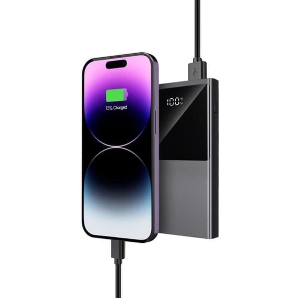 Tech-Protect Powerbank 20000 mAh - Grå Svart