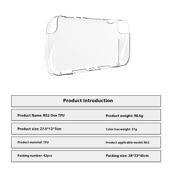 Nintendo Switch 2 Spelkonsol Mobilskal TPU - Svart