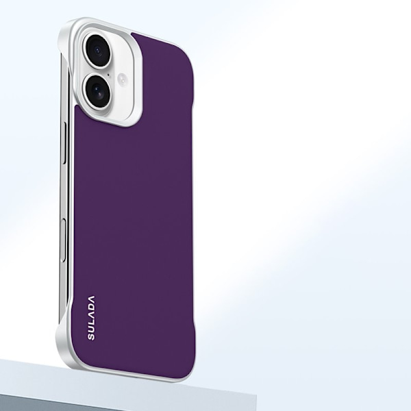 SULADA Mobilskal till iPhone 16 Plus Frameless PU + PC Bakside - Lila