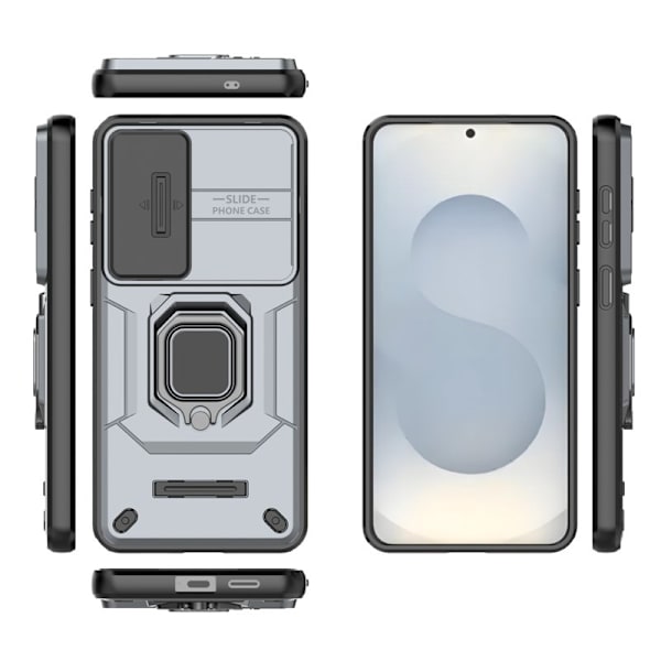 Mobilskal för Samsung Galaxy S26 Plus PC + TPU Kickstand - Grå