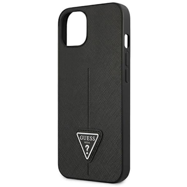 Guess iPhone 13 Mini Skal Saffiano Triangle Logo - Musta Black